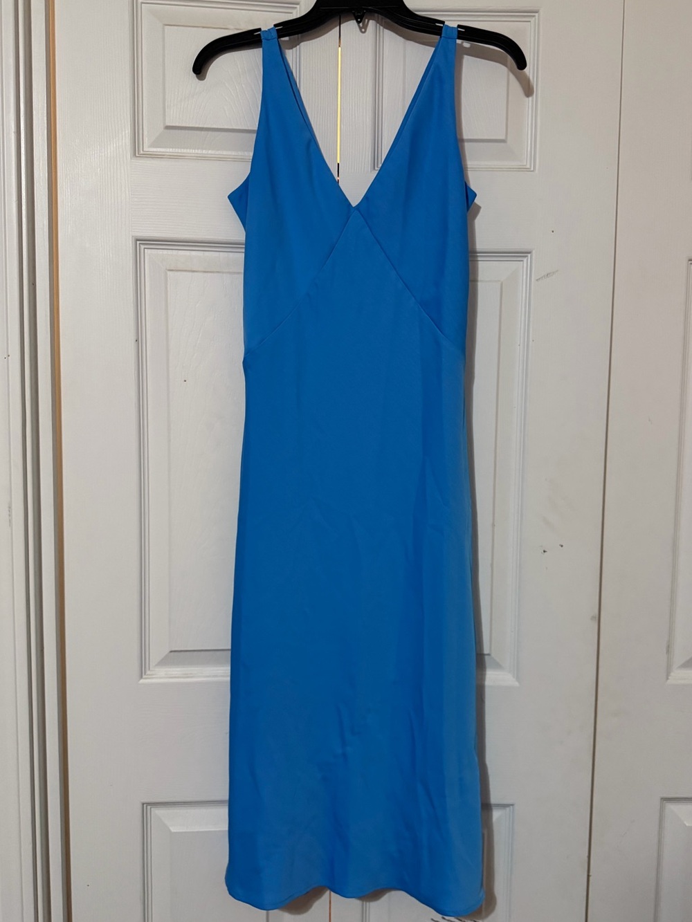 a new day Bright Blue V-Neck Midi Slip Dress